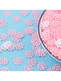 Паєтки квітка/рожевий/10 мм/5 грам