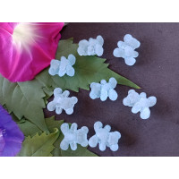 Бусяна Ведмедик, Пластик. Розмір — 16 мм. Колір блакитний