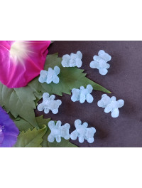 Бусяна Ведмедик, Пластик. Розмір — 16 мм. Колір блакитний