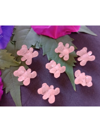 Бусяна Ведмедик, Пластик. Розмір — 16 мм. Колір оранжевий