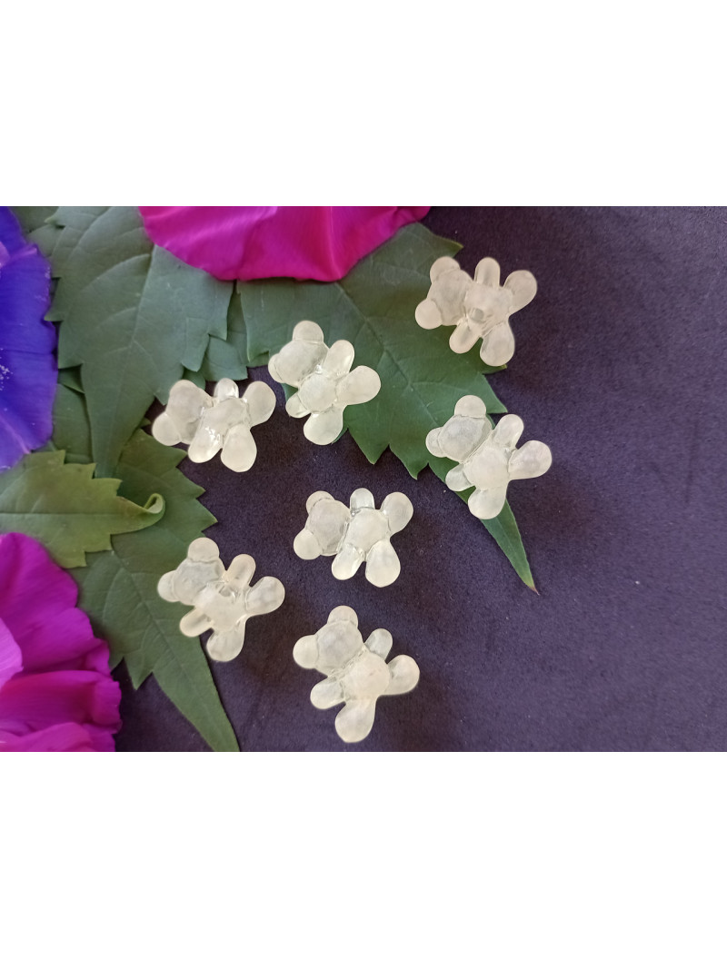 Бусяна Ведмедик, Пластик. Розмір — 16 мм. Колір жовтий