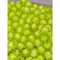 Акрилові намистини/ 10 мм / Квадратні салатові з серединкою/ 10 грамів (приб.20 шт.)