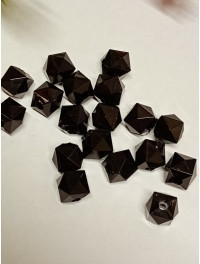 Бусини "квадратні"/10 мм/10 грамів (20 шт.)/чорний