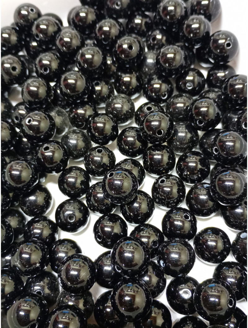 Акрилові намистини/14 мм/10 шт./чорний