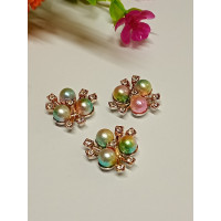 Перловий декор/три перлини/ Пластик/1,8 см/ Мікс