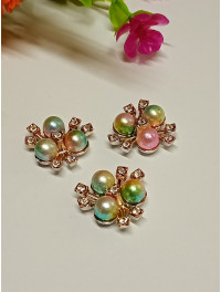 Жемчужный декор / Три жемчужины/ Пластик / 1,8 см / Микс