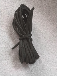 Шнур замшевий/ширина 3 мм/чорний/3 метри