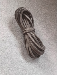 Шнур замшевий/ширина 3 мм/графітовий/3 метри