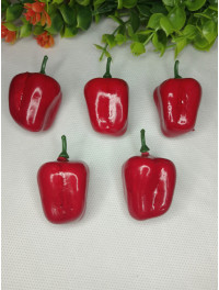 Перець червоний кубічний міні з хвостиком/5 см