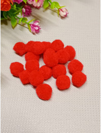 Помпоні "54"/1,5 см/50 шт./червоний