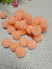 Помпоні "54"/1,5 см/50 шт./персиковий