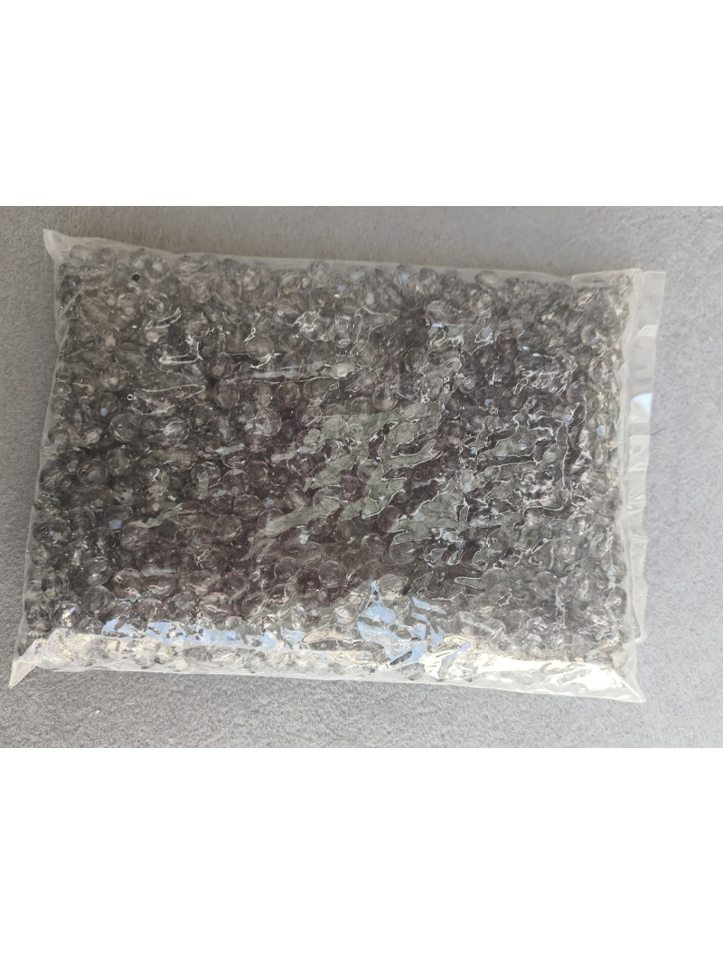 Акрилові грановані намистини/10 мм/10 грамів/20 шт./сірий