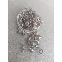 Акрилові грановані намистини/10 мм/10 грамів/20 шт./сірий