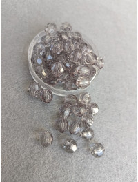 Акрилові грановані намистини/10 мм/10 грамів/20 шт./сірий