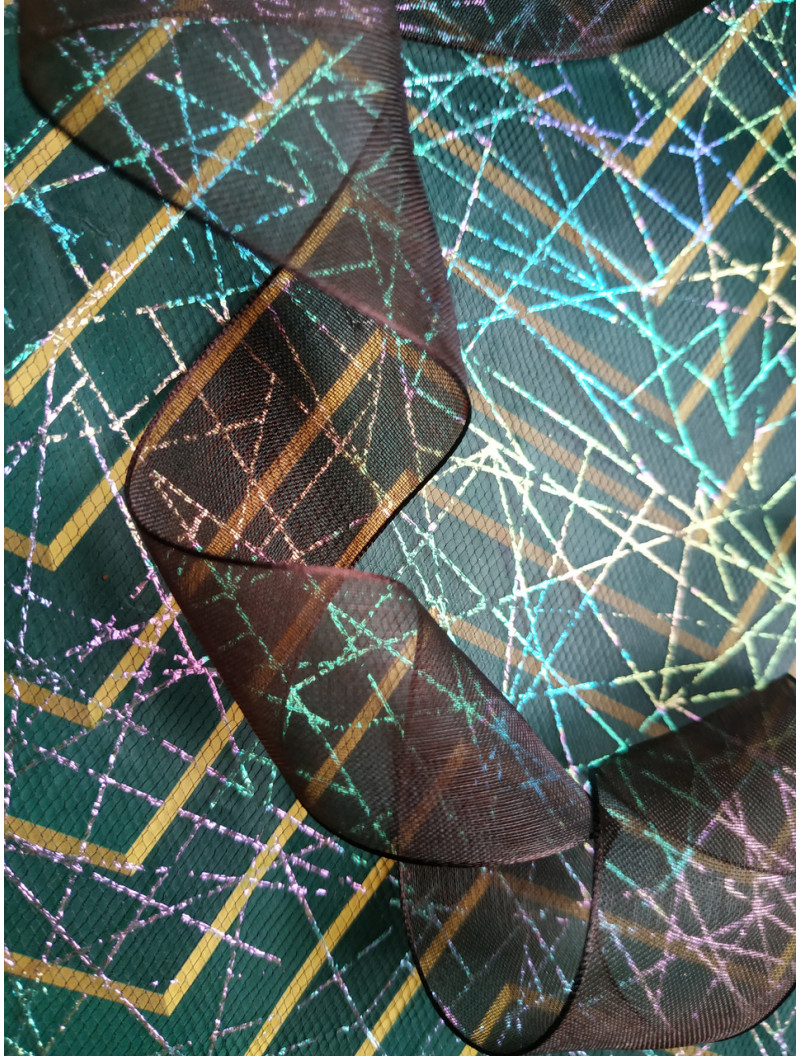 Стрічка "органза"/коричневий/2.5 см/5 метрів