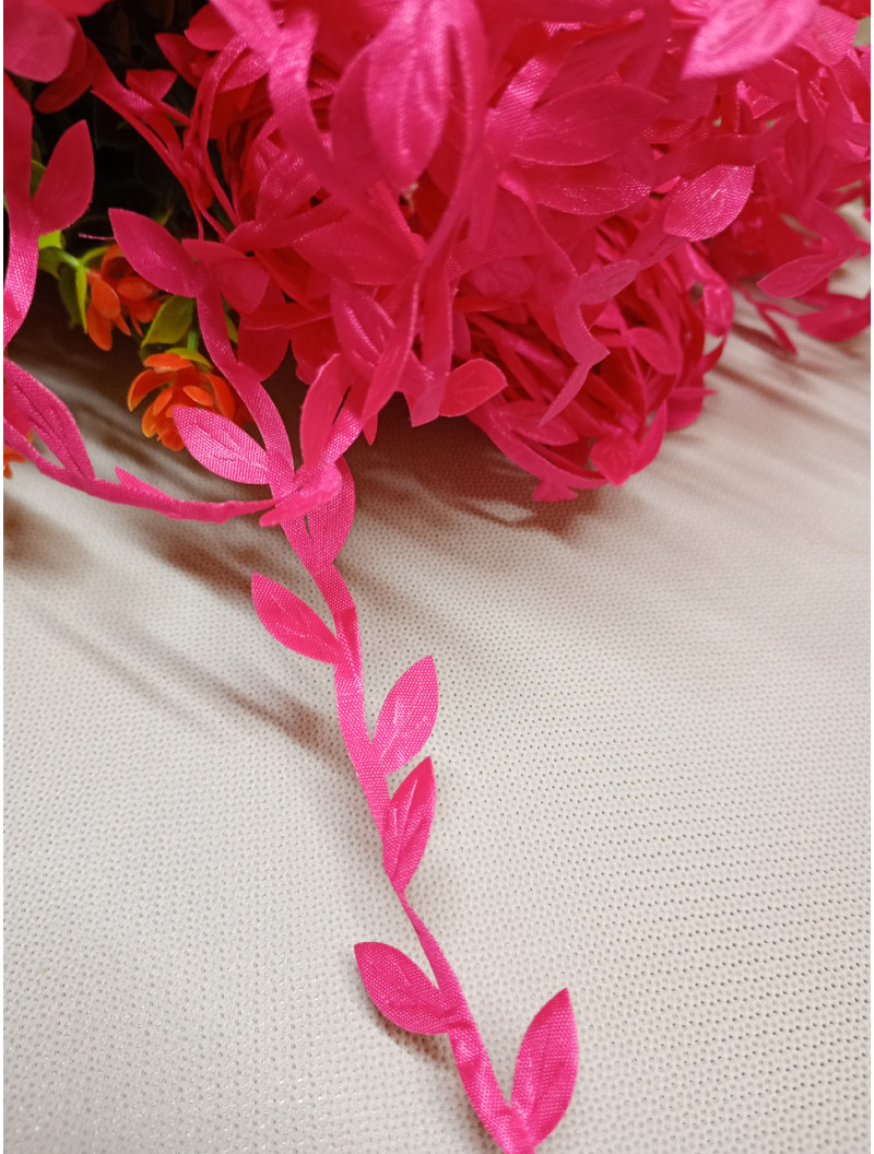 Листочки на тасьмі/фуксія/5 метрів