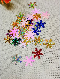 Паєтки "сніжинка"/мікс/15 мм/5 грамів