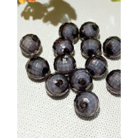 Пластикові намистини/12 мм/графіт/20 шт.