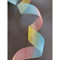 Стрічка органза / градієнт/2,5 см/5 метрів