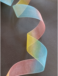 Стрічка органза / градієнт/2,5 см/5 метрів