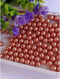 Намисто пластикові 8 мм. Колір — шоколад 1. Паковання 20 шт.