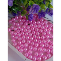 Намисто пластикові 8 мм. Колір рожевий. Паковання 20 шт.
