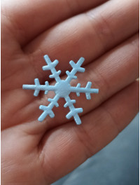 Атласна сніжинка/3 см/10 шт./блакитний