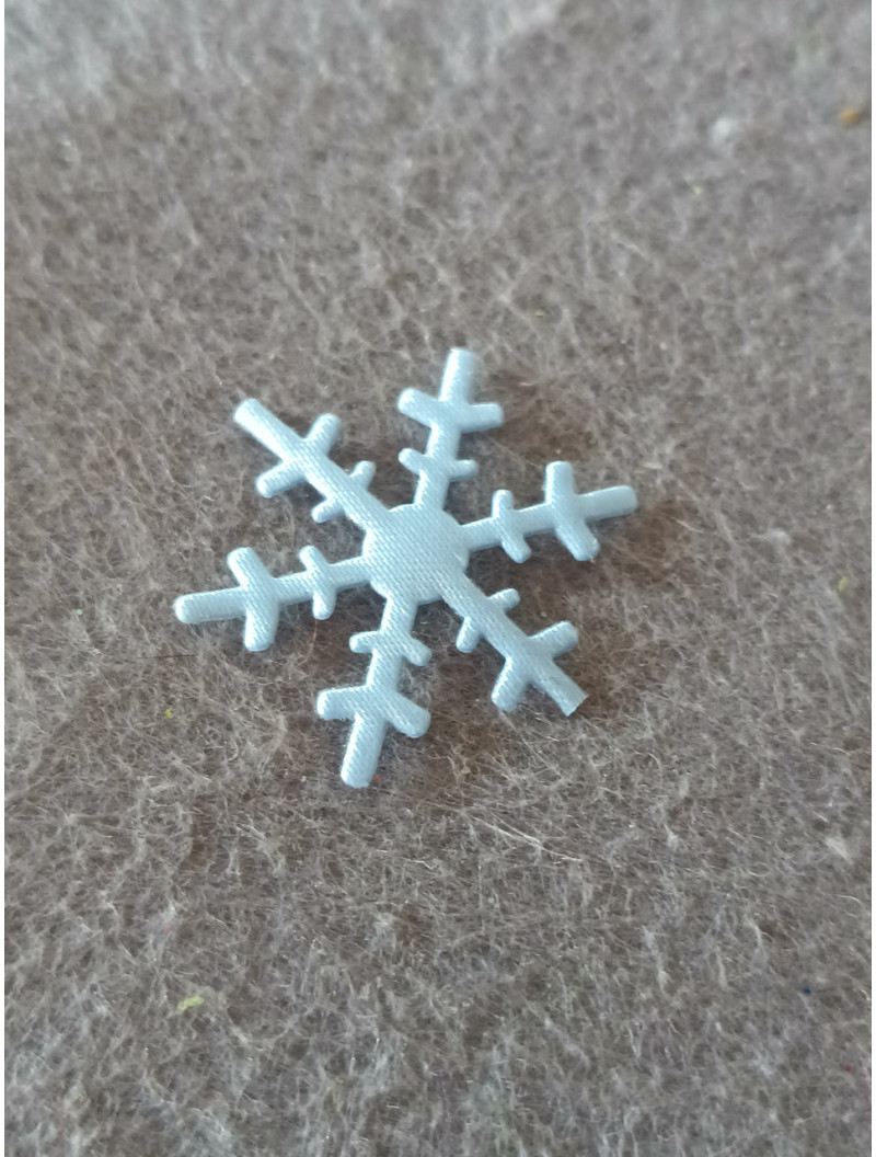 Атласна сніжинка/3 см/10 шт./блакитний