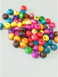 Дерев'яні намистини/7 мм/мікс/ 5 Грам (70+-шт)