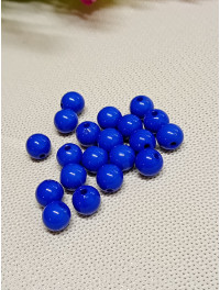 Бусини акрилові/8 мм/цінка за 20 шт./синій