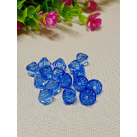 Бусини "конус"/12 мм/15 штук/синій