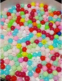 Акрилові намистини/6 мм/мікс/10 грамів (прим.120 шт.)