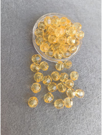 Акрилові грановані намистини/10 мм/10 грамів/20 шт./жовтогарячий