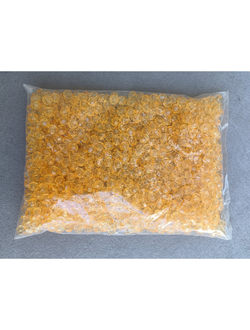 Акрилові грановані намистини/10 мм/10 грамів/20 шт./жовтогарячий