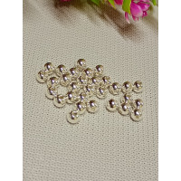 Пластикові намистини 6 мм/срібло/10 грамів (прим.100 шт.)