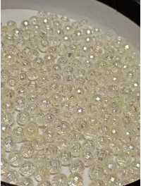 Акрилові намистини/6 мм/прозорий з АБ/ 10 грамів (прим. 130 шт.)