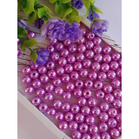 Намисто пластикові 8 мм. Колір малиновий. Паковання 20 шт.