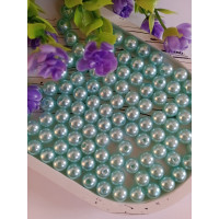 Бусины пластиковые 8 мм. Цвет - ментол. Упаковка 20 шт.