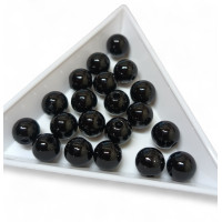 Бусини пластикові 8 мм/чорний/Упаковка 20 шт.