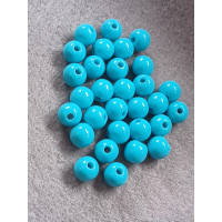 Бусины акриловые / 8 мм / цена за 20 шт/ голубой