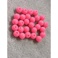 Бусини акрилові/8 мм/цінка за 20 шт./малиновий