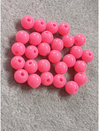 Бусини акрилові/8 мм/цінка за 20 шт./малиновий