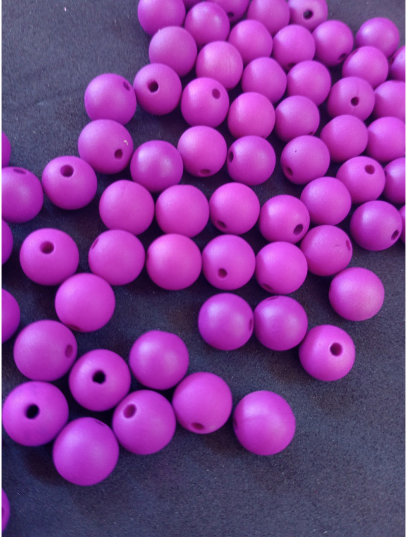 Акрилові намистини " матові"/8 мм/фіолетовий/20 штук
