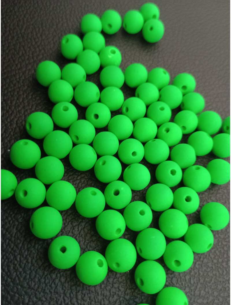 Акрилові намистини " матові"/8 мм/зелений/20 штук