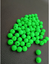 Акрилові намистини " матові"/8 мм/зелений/20 штук