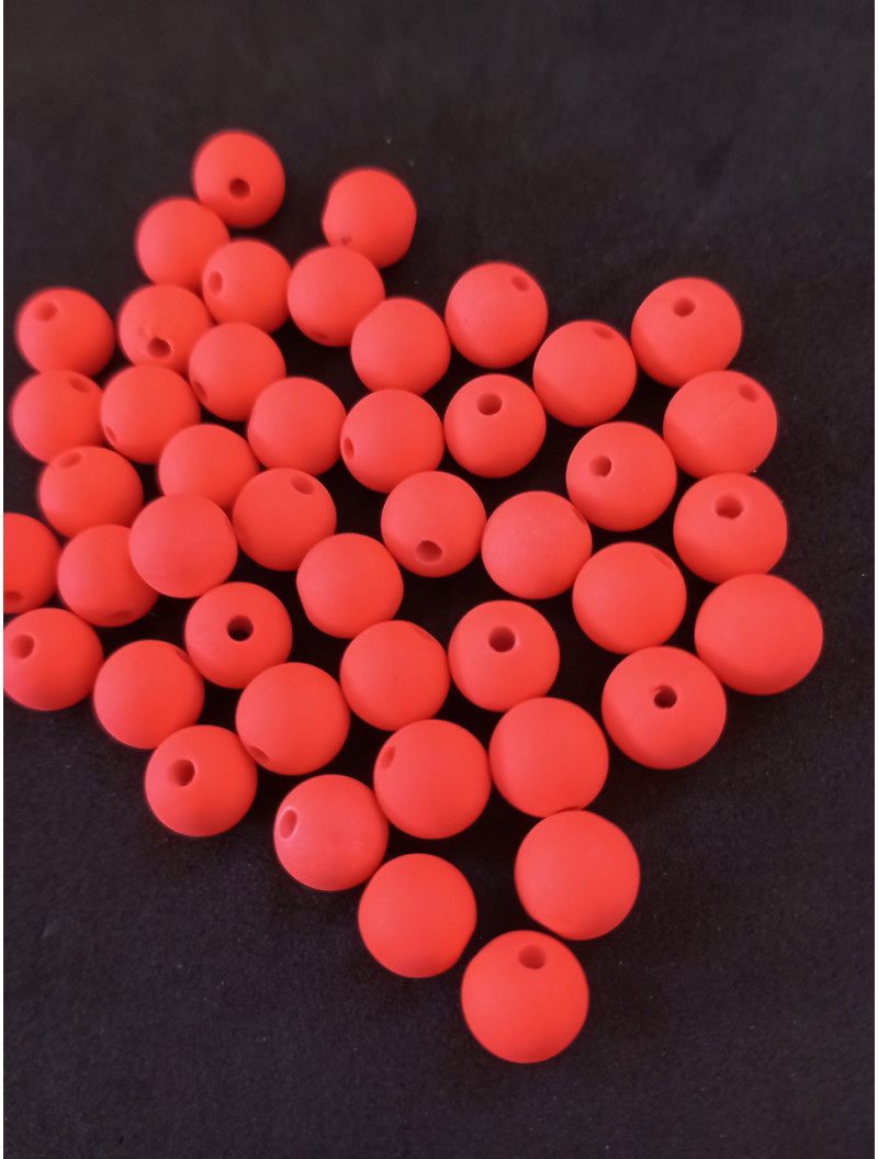 Акрилові намистини " матові"/8 мм/жовтогарячий/20 штук