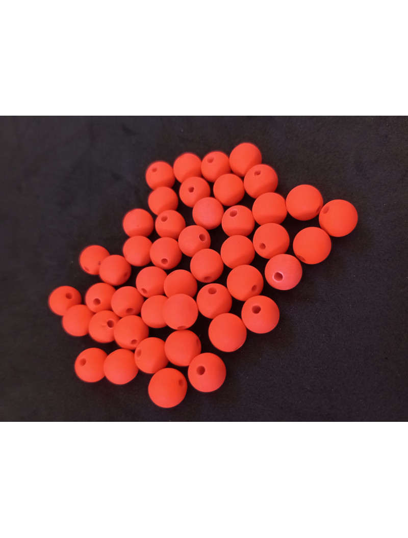 Акрилові намистини " матові"/8 мм/жовтогарячий/20 штук