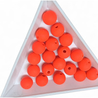 Акриловые бусины " матовые" \ 8 мм \ оранжевый \ 20 штук