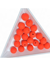 Акрилові намистини " матові"/8 мм/жовтогарячий/20 штук