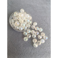 Акрилові намистини/10 мм/20 шт./прозорий з АБ